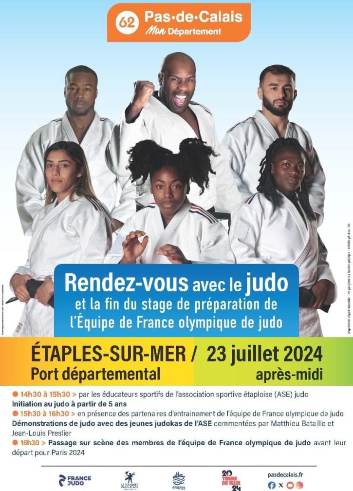 affiche rendez-vous avec le judo du 23 juillet 2024